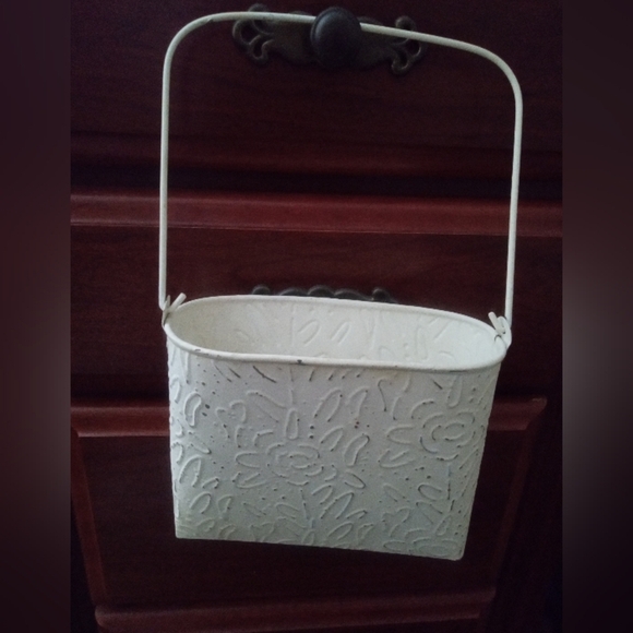 Unbranded Other - VTG Metal Card Holder Mail Holder Dried Flower Holder Wall Hanging Distressed